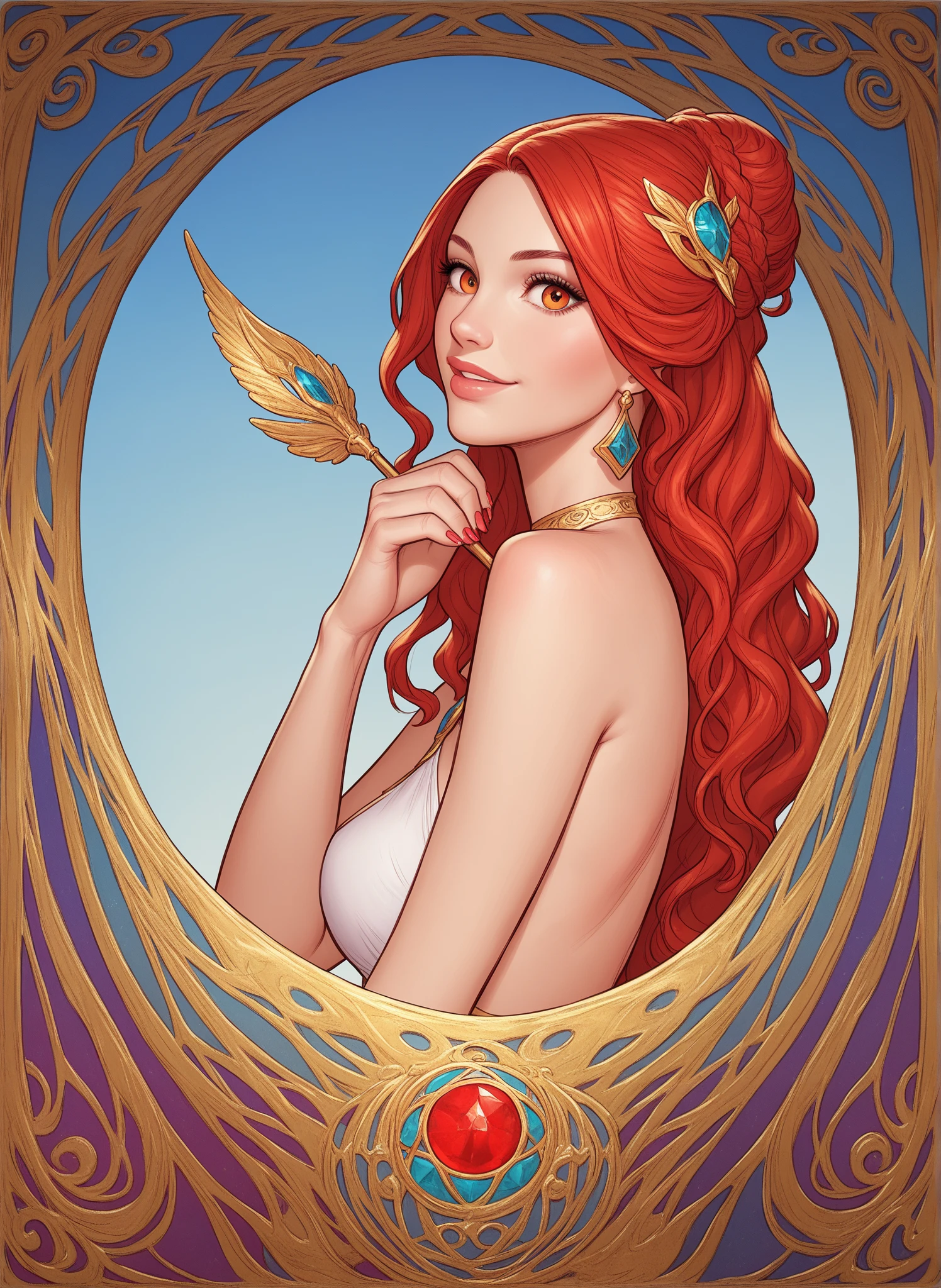 (illustration from the 1990s), ((((deedlit)))), frescoes, Alphonse Mucha,