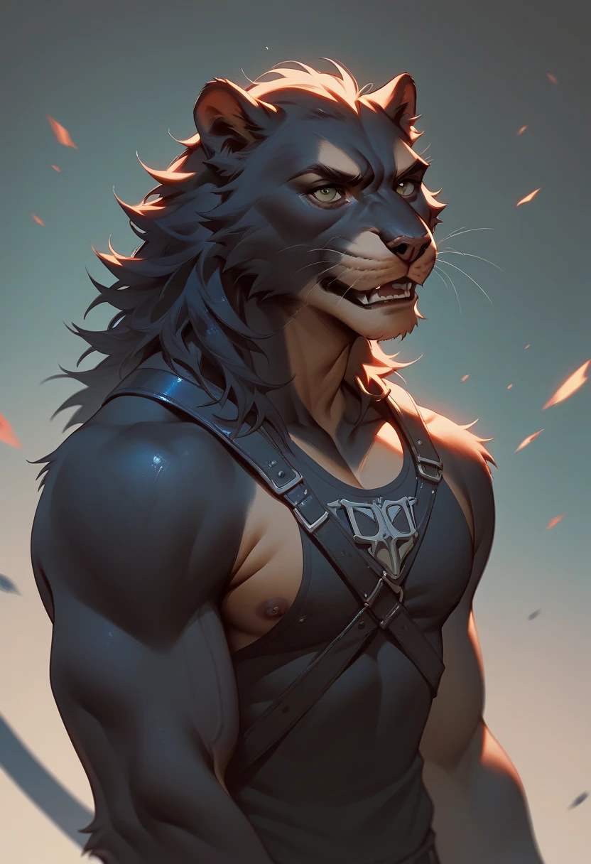 Furry black panther guy
Pumped up strong
