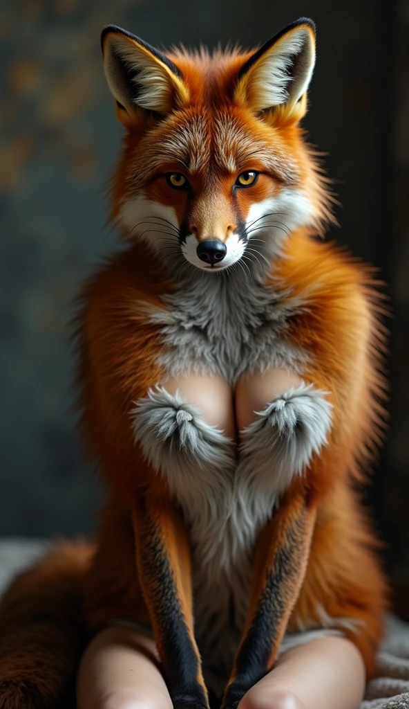 uploaded on e621, solo, solo focus, detailed fluffy fur texture, (by foxovh, rOSS tran, michael garmash, pino daeni:1.0), anthro female kurama, multi tail, multiple tails, long nose, wind, blowing wind, falling