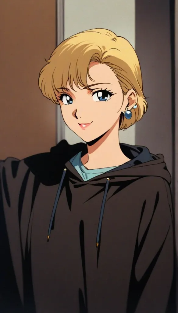 a girl, blonde hair,