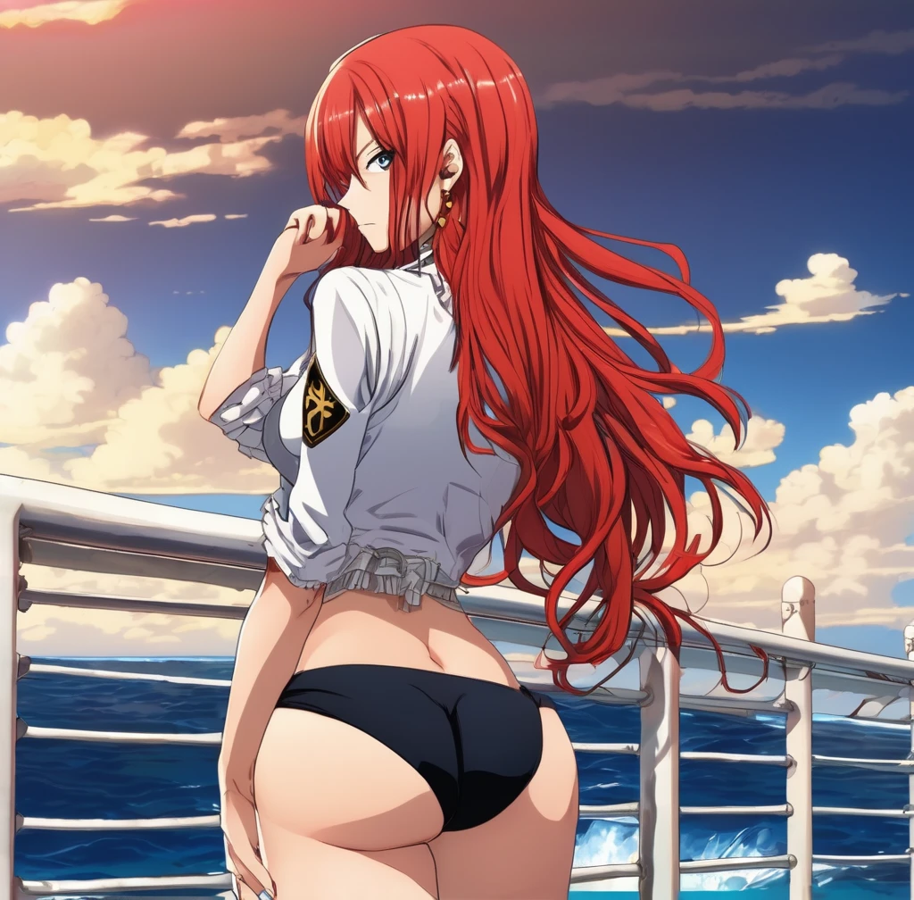 (best quality:1.3), Asuna Yuuki, (biquini preto), peituda, clivagem, (bochechas rosadas), sedutora, rosto sexy, sexy, body curvy, bunda grande, peitos grandes,(praia) (pov: big ass)
