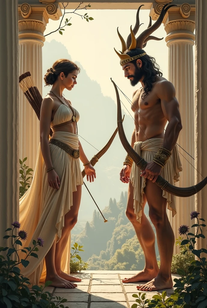 Painted portrait of rough Zeus, Thor, Greek god, on Mount Olympus, full body, mature, handsome, fantastical, intricate, elegant, very detailed, digital painting, artstation, concept art, smooth, clear focus, illustration, artwork by Gaston bussiere and alphonse mucha, (couple cuddling), a man and a woman, sexy, nude, naked, transparent, drenched, Chinese mythology