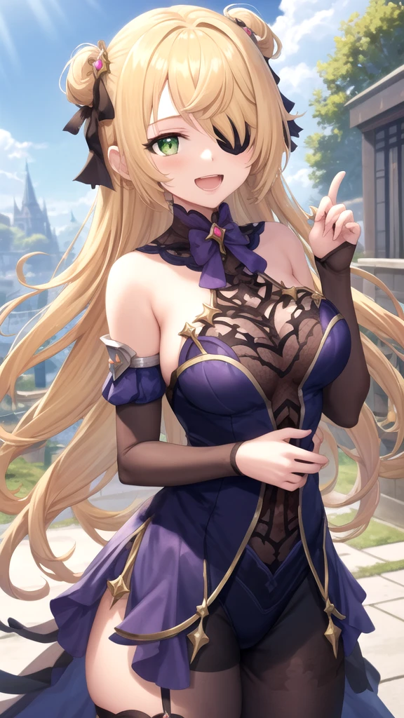 a Shy slave princess, flowers, lust, golden hair, purple dress, slave tattoo on her stomach