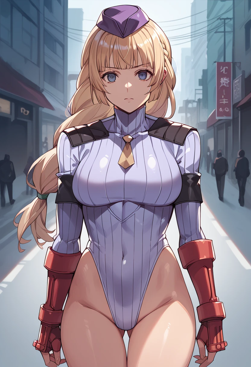 {1girl in},{{{{{masutepiece++, Best Quality++, Ultra-detailed+, 超A high resolution,(Photorealistic:1.4)Cowboy Shot,Mash Kyrielight, (Fate)Raw photo,(Mash Kyrielight)+,(Mash Kyrielight)+,(Mash Kyrielight, (Fate),Pink hair,Short hair,Purple eyes,Hair over one eye ,((girl in black latex suit 1.4)), (Doll Suit:1.3)very aesthetic, Best Quality, absurderes, 1girl in, Brainwashed,}}}} ((Eyes in the Sky 1.3)), (huge-breasted:1.2)The shape of is clearly visible、(The shape of the pubic area is clearly visible))deadpan, laboratory, Darkness Room, (Neon light:1.2), (Night:1.5), stand up and salute