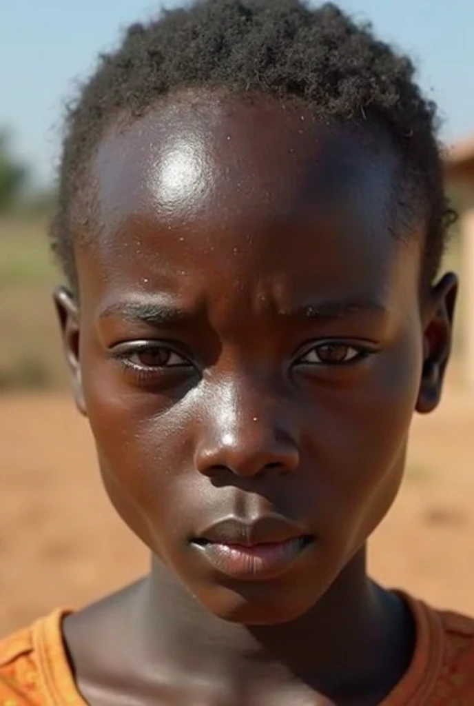 a africa boy who was crying amidst the madness of war