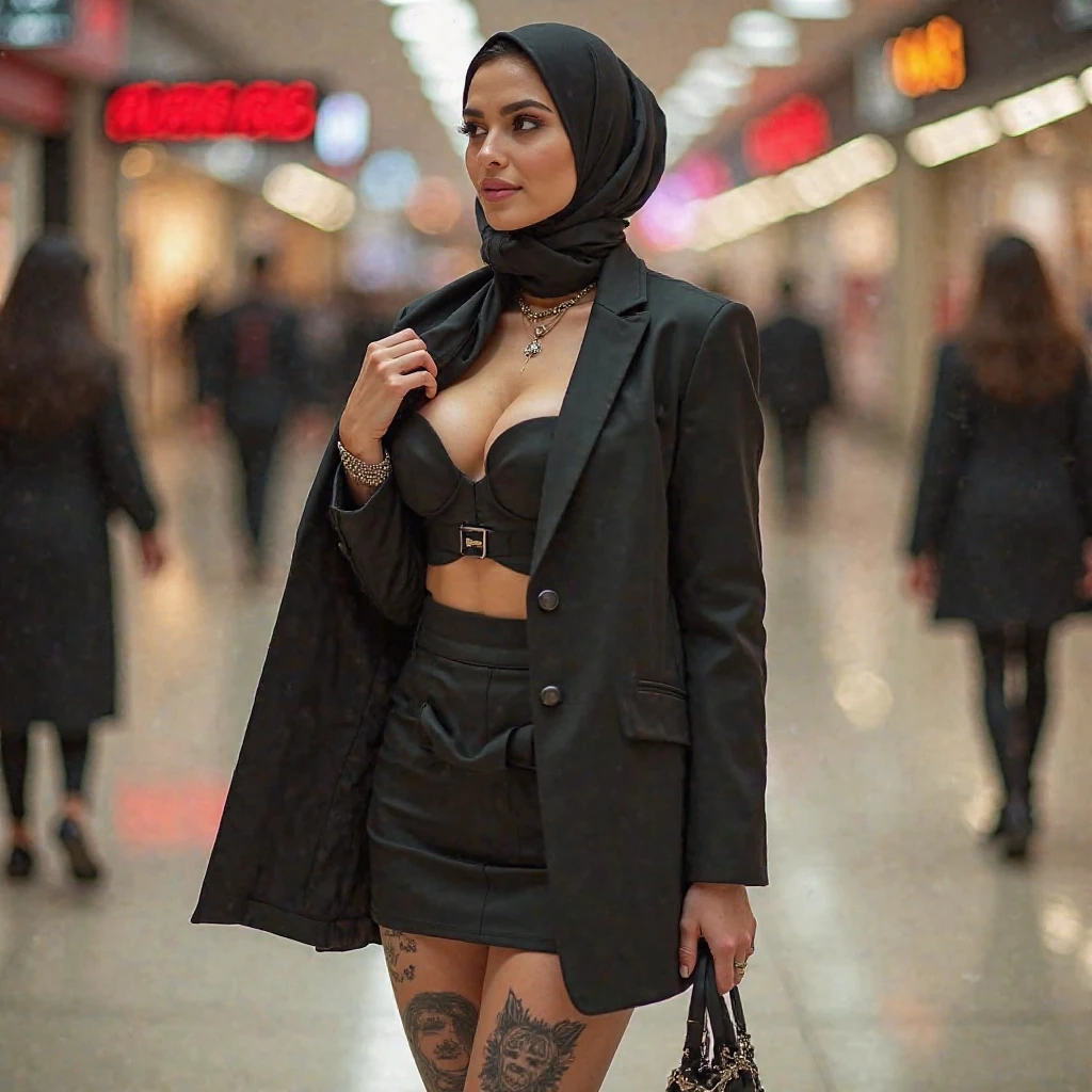 21 years old turkish girl, ((hijab)), trench coat (((abs))), brown panel maxi skirt, elegant lace black bra, ((selfie)), ((business bag)), in the girl dormitory room, sunglasses, skirt belt, fat girl