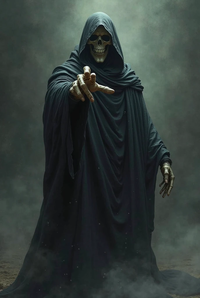 Grim reaper pointing a finger