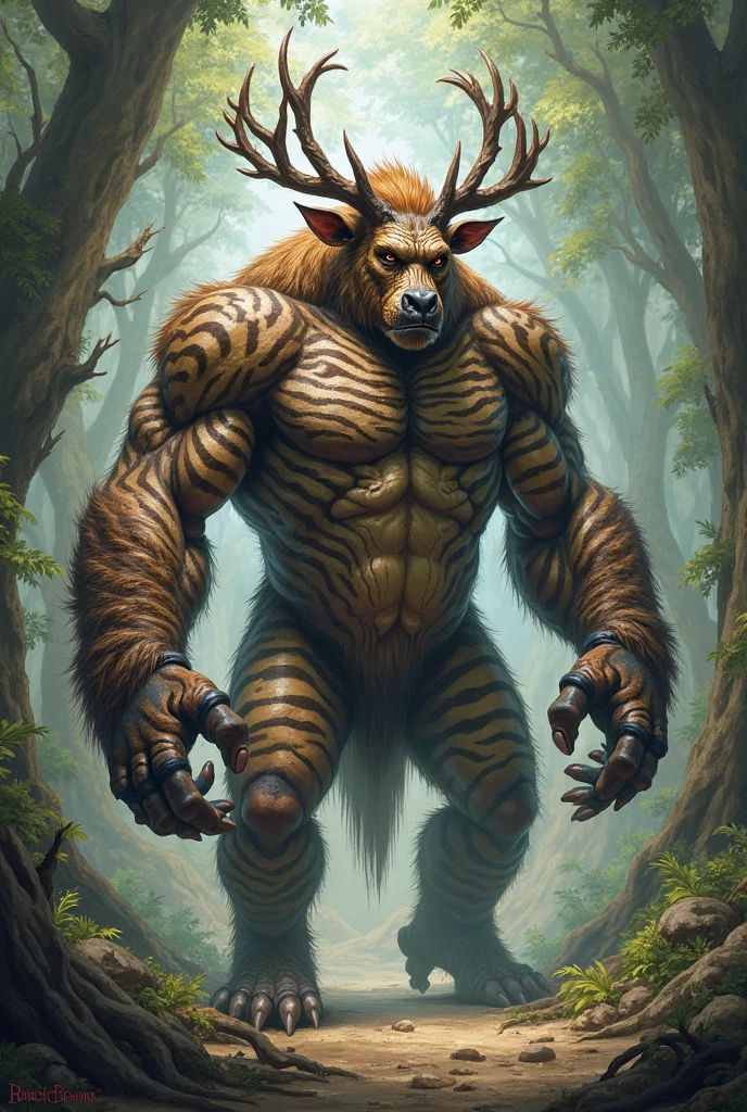 muscle deer  woman