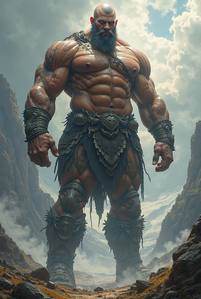 A Viking playing volleyball hitting a ball against the ground destroying it while it is in the air 