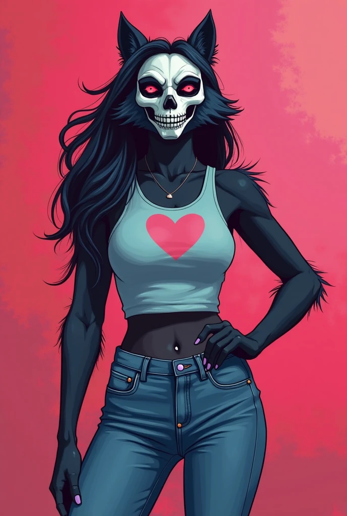 "profile of a girl skull face, in the style of artgerm, bugs bunny, charlie bowater, atey ghailan and mike mignola, vibrant colors and hard shadows and strong rim light, plain background, comic cover art, trending on artstation"