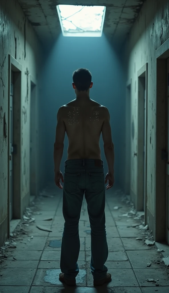 Naked twink in the alley, night, scared, fear, nude, alone, handsome, hottest,