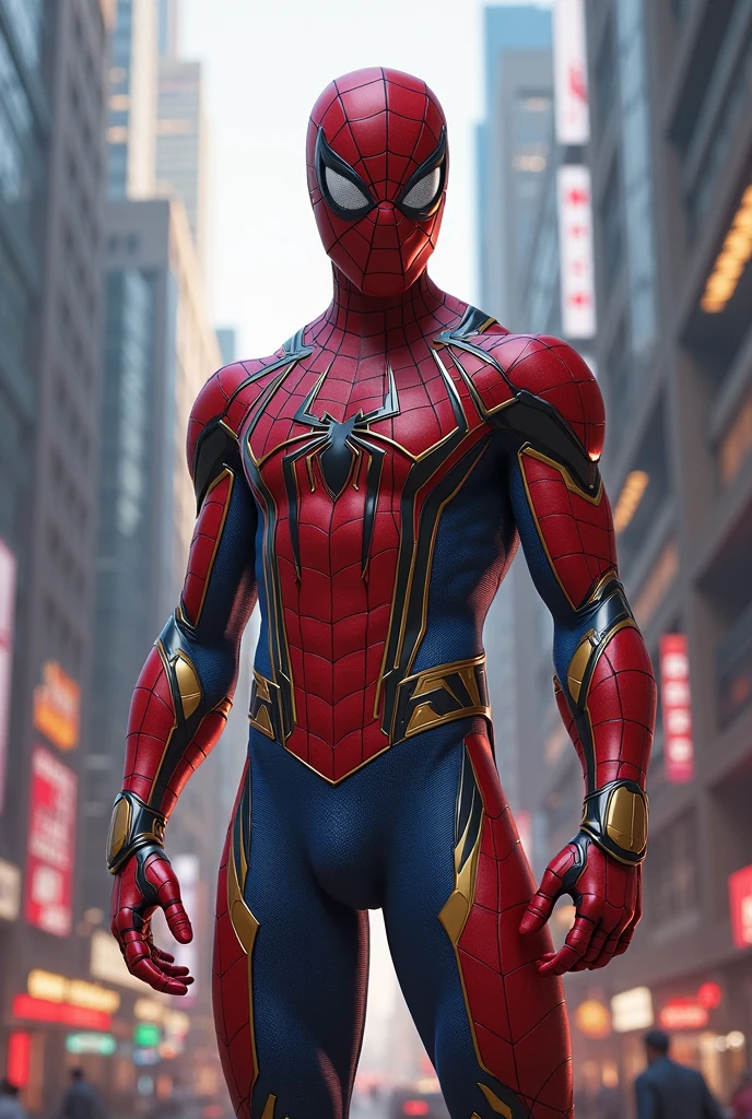 make a logo,spiderman fusion with iron man.