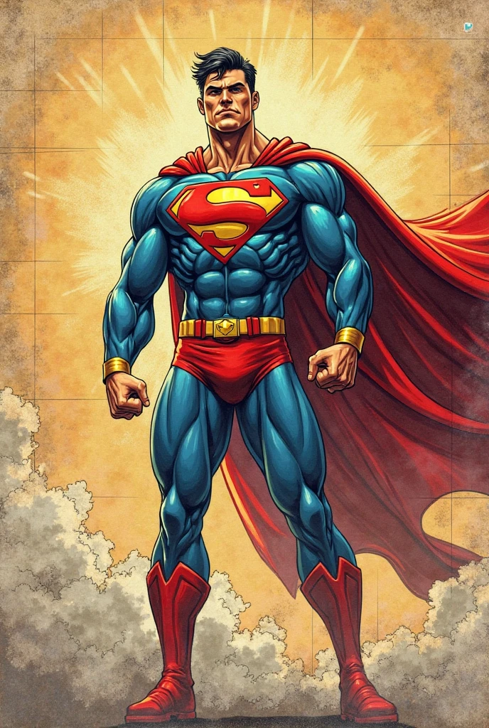 Create super hero linen coloring picture