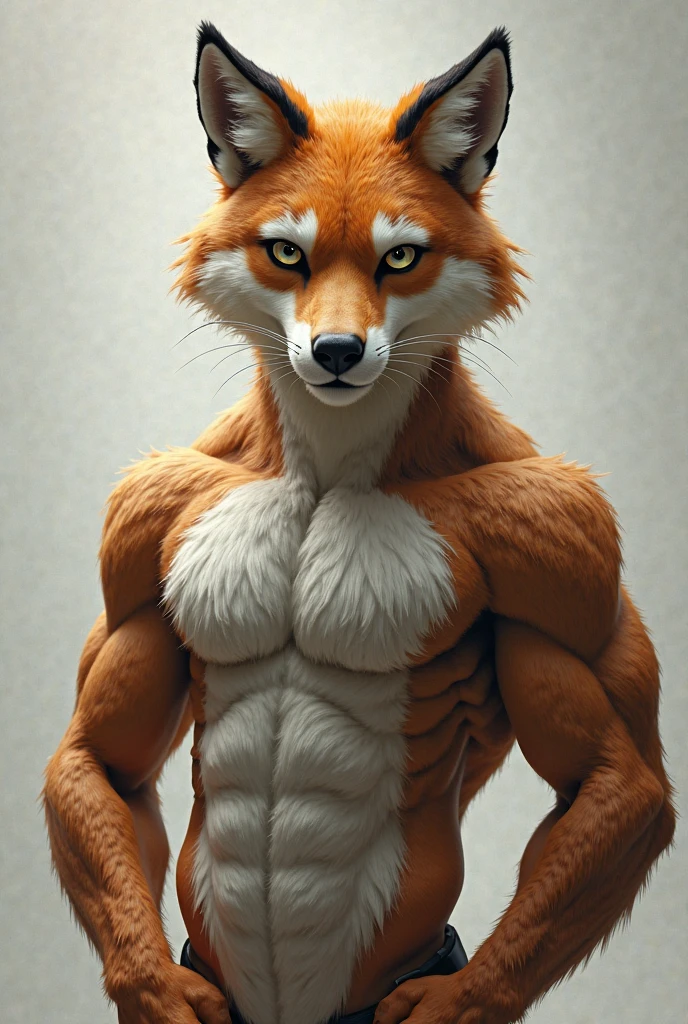 Fox, good looking, male, anthro, thong, ultradetailed, muscular, solo, bareness, rippling muscles, muscles, locker background, waving hand, tail, looking at viewer,
