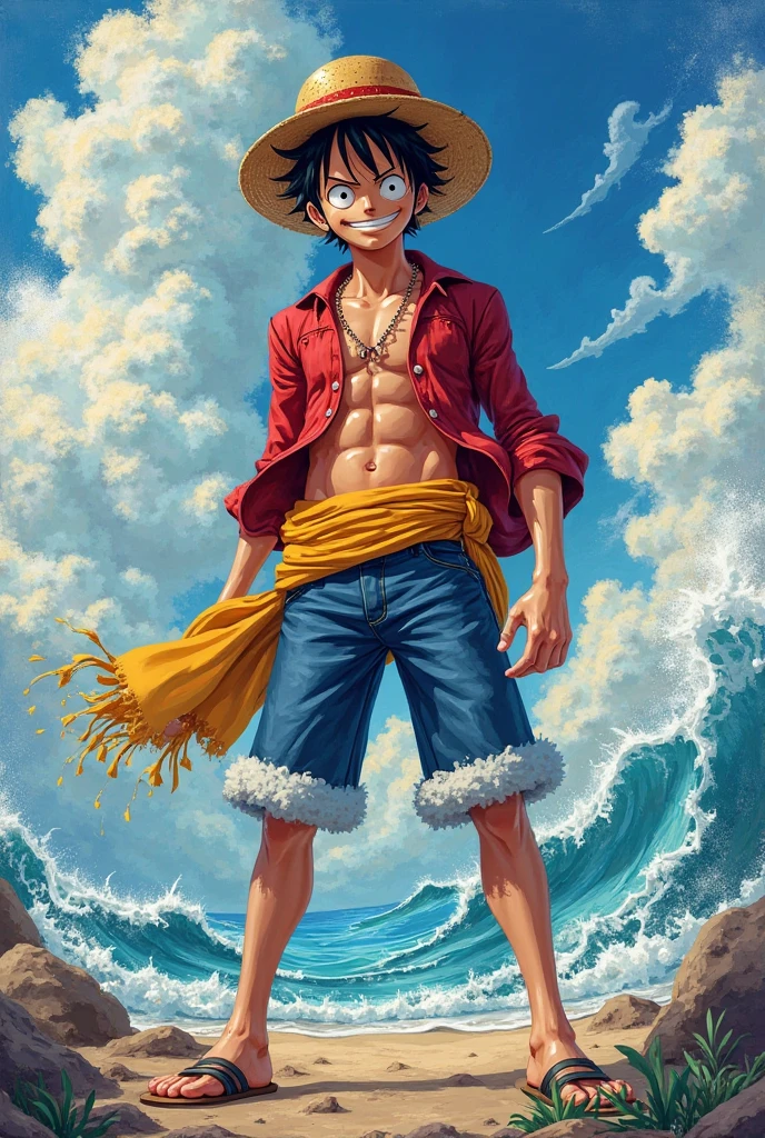luffy and nami's son loses his arm in battle after being hit by a bullet 