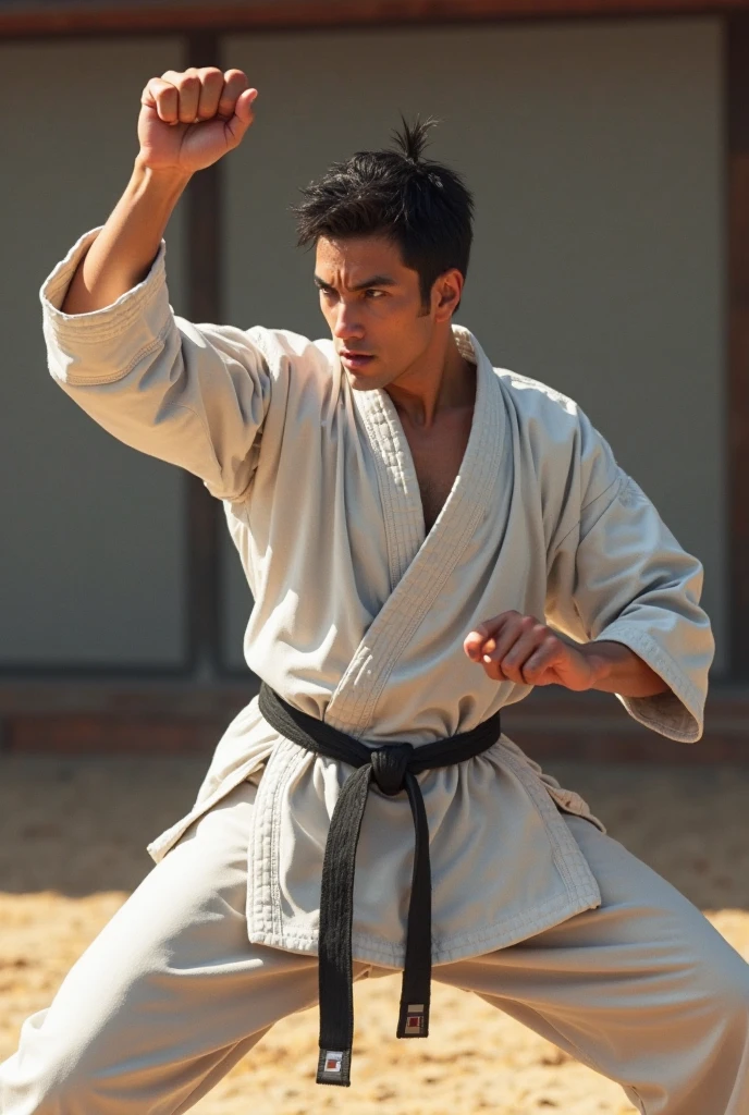 karate、Uniform、male、muscle、Training、Black
