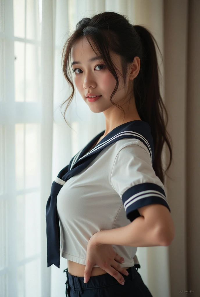 ((Pose with your hands raised to expose your armpits、Underarms、Show underarms、Dampness and glowing armpits、Shiny underarms、Glowing armpits、Ultra-realistic armpit wrinkles、Japanese high school girl、White sleeveless Japanese schoolgirl uniform、Sleeveless high school girls、Details armpit wrinkles in clothes、Realistic armpits、shooting full body、Full body figure、Raise your hands to expose your armpits、Shiny armpits、White sleeveless sailor uniform uniform,Show armpits on the uniform、red lipsticks、ssmile、High-Ponytail hairstyle)), ((Summer clothes for schoolgirls、Show off your armpits in a white sleeveless uniform、独奏、A smile)) 、(Photos realistic、Show underarms、Underarm shines), (A high resolution), (8K), (The is very detailed), (Best Live Action), (beatiful detailed eyes), (top-quality), (ultra - detailed), (tmasterpiece), (the wallpaper), (详细的脸), drooing eyes,perspired,Your body sparkles with sweat、Underarms,inner colored,独奏,Japanese high school girl、Sleeveless clothing、Sleeveless、Underarms、red lipsticks、 (A high resolution), (8K), (The is very detailed), (The best illustrations), (beatiful detailed eyes), (top-quality), (ultra - detailed), (tmasterpiece), (the wallpaper), (详细的脸), A park,Underarms, Slim figure,short-hair,inner colored,独奏,shooting full body、Full body figure、Raise your hands to expose your armpits、Underarms、 (Photos realistic), (A high resolution), (8K), (The is very detailed), (Best Live Action), (beatiful detailed eyes), (top-quality), (ultra - detailed), (tmasterpiece), (the wallpaper), (详细的脸), drooing eyes、Underarms,High ponytail、inner colored,独奏, Japanese high school girl、((Sailor uniform sleeveless uniform:1.4))、 (top-quality、8K、tmasterpiece:1.3)、RAW photography、hentail realism、Photorealsitic、Beautiful legs、acurate、tre anatomically correct(masutepiece:1.2), Realistic,(ultra-realistic realism), (illustratio), (A high resolution), (8K), (The is very detailed), (The best illustrations), (beatiful detailed eyes), (top-quality), (ultra - detailed), (tma