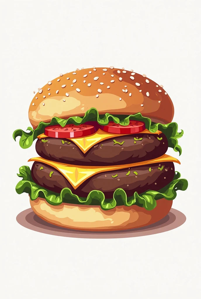 A logo for a restaurant that sells burgers in nice colors