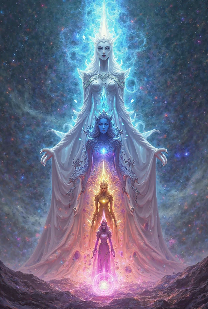Na obra de arte divinamente equilibrada, An icon is split, Expondo um contraste marcante entre dois mundos. At the center of the composition, Dois anjos, um masculino e o outro feminino, Embrace in a celestial dance suspended in the air. The duality between these entities transcends the image itself.
O anjo masculino se encontra em um reino sombrio e infernal, Immersed in treacherous flames that dance with a mischievous ferocity. His figure is shrouded in a shroud of darkness, emanating a mysterious and menacing aura. Your presence radiates power, e autoridade, Like you're the guardian of the underworld.
No entanto, Ao lado dele, The feminine angel occupies an angelic space, onde a luz celestial banha sua forma delicada. She floats in a luminous paradise, where the landscape is a spectacle of indescribable beauty. Florescendo ao seu redor, Idyllic gardens and lush landscaping exude a sense of peace and serenity. She embodies grace and purity, Uma paisagem de beleza divina.
This extraordinary image is a tribute to the eternal duality of life, To the eternal struggle between light and shadow. Ela serve como um lembrete de que, even in the darkest situations, Hope and Beauty Can Blossom, and harmony is in the balance of all things. Uma arte de boa qualidade encapsula essa dualidade de maneira impressionante, Dividing the screen into two icons that represent the extremes of existence, mas que juntos, Create an image of undeniable splendor.