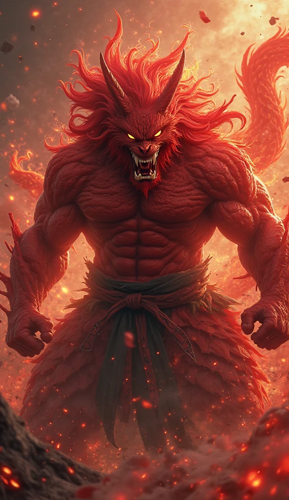 A Japanese man (アニメ)
Let it be a big haired demon, brawny