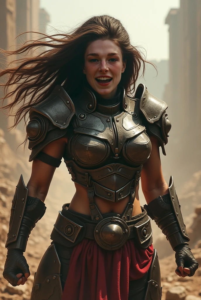 (best quality,4k,8k,highres,masterpiece:1.2),ultra-detailed,(realistic,photorealistic,photo-realistic:1.37),historic battle,human man and woman fighting majestic orc race,domination struggle,destroyer clothes nearly naked,ferocious expressions,strong facial features,glaring eyes,detailed body muscular definition,tremendous strength,ancient weapons and armor,wild battlefield,an epic clash,life-or-death fight,desolate landscape,ominous atmosphere,dramatic lighting,emotional intensity,vivid colors,contrasting tones,stunning visual impact,brave warriors,heroic poses,tense anticipation,dynamic movement,explosive energy,war cries,war paint,blood and sweat,strenuous effort,scars and bruises,dust and debris,unstoppable determination.