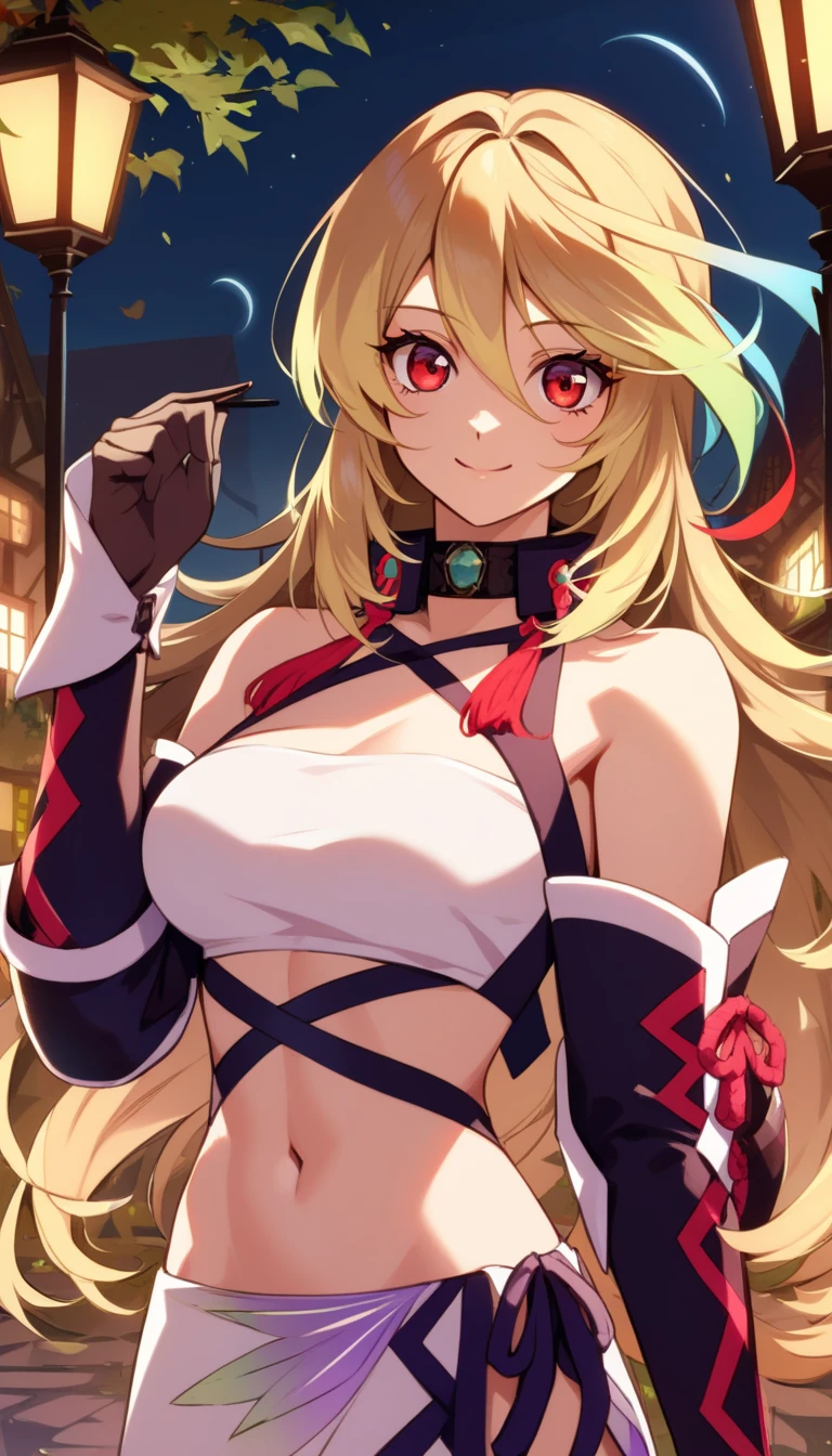 (tmasterpiece:1.6,Best quality),(Sagged Eyes),high high quality,beauitful face,1 plump girl,Wide hips, plump and mature woman,Long blonde hair,red eyes,, blue bikini, Frontal photography above the knee,fake smile, tmasterpiece, The background is blank, Frontal main light source,mature, (lies on the ground) ,perfect anatomia