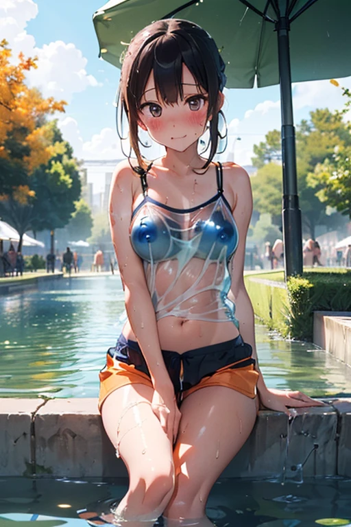 ((best quality)), ochako, wet, animated, grosse poitrine