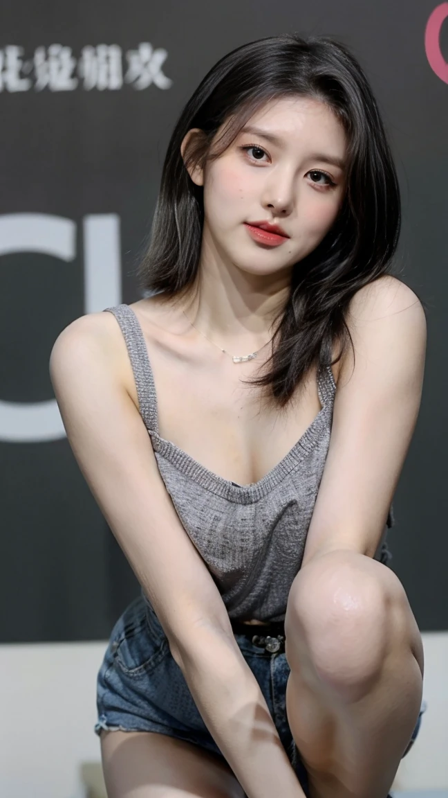 (Revealing clothes:1.4), Woman standing on the road, (Crop shorts), Do not hang corsets, (White cropped corset), Watching you, Black boots, Use bright lights, (((Show off your heels))), white leather, Showing, Big breasts, Thick Extra Long Hair, absurdly long hair, big eyes, Seductive smile, body, (Wet hair), Waist-length hair, Leather collar decoration and leather choker on the neck, White Square Toe Thigh Boots, 12cm heels, full-body shot, Floating hair, Smooth latex, Low-cut dress, Wrap tightly around chest, Hidden zipper on the side of the garment, Live-action anime style, Anime is realistic, Close-up of clothing, Cup size is too small, Leather collar decoration, Wearing patent leather gloves and Leather choker, The edge of the clothes is smooth and has no seam marks, shiny boots, Emphasis on crotch cleft、Blue Lane、Big Breasts、Borat、Various angles、Full body close-up、Professional quality、A high resolution、Perfect contrast、Perfect litthing、Perfect composition、Perfect outreach、Flawless skin、Perfect hand、Perfect fingers、Perfect breasts、Perfect hair、Perfect face、A masterpiece of realistic facial features、Long Neck、Stick your ears out、Smile happily、Clean teeth alignment、Beautiful teeth arrangement、(Beautiful adult supermodel, Long legs)、, Clean bangs、Very long neck、Long neck、A Small face、Clean collarbone、Light in Eyes、Perfect face、Perfect body、Perfect fingers、Perfect Arms、Perfect hand、Small face、Golden ratio beauty face、Look firmly at the camera、(Immaculate white background, Nothing:2.0、True pure white blank background)、Perfect anatomy、28 years old、Messy hairstyle、Adult appeals、Cute little、Spotless、Smile、Laughing happily、(The bust starts slightly above the top:1.3), Beautiful short hair fluttering in the strong wind、Clean and beautiful big eyes、Distinct double eyelids、Lip Gloss、Posing with hands behind head:1.3, cowboy shot, UHD, highres, high details, 8k