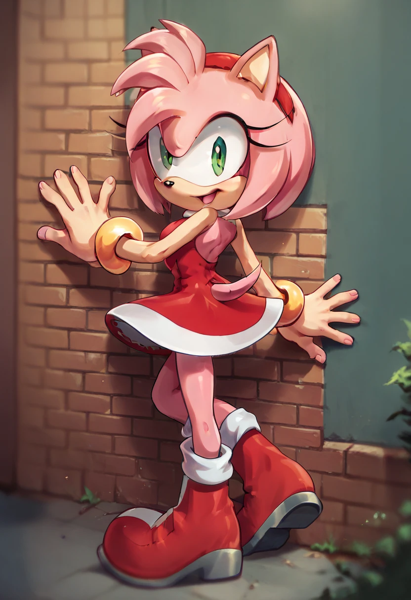 to throw, Amy Rose, session, Skinny, sitting with legs open , Red dress, looking at the viewer, flash, naked, naked 