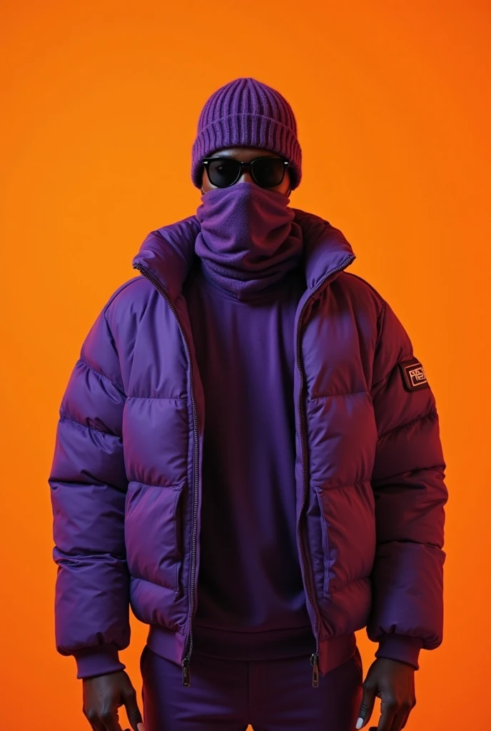 Guy, Black Curly Hair, Dark Brown Eyes, Wearing Dark Purple Hoodie, Wearing Black Boxer Briefs, Using Black Surgery Mask, Sitting In Front Of A Night Rain Window In The Bedroom, 4K, Realistic, Front Focus