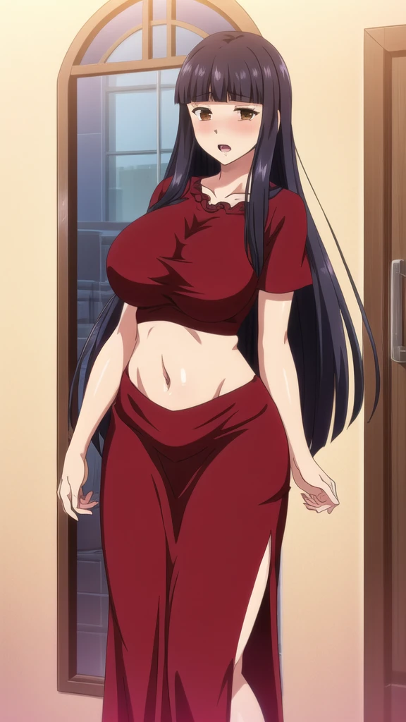 nicorob, slicked back hair, large breasts, mature, obese