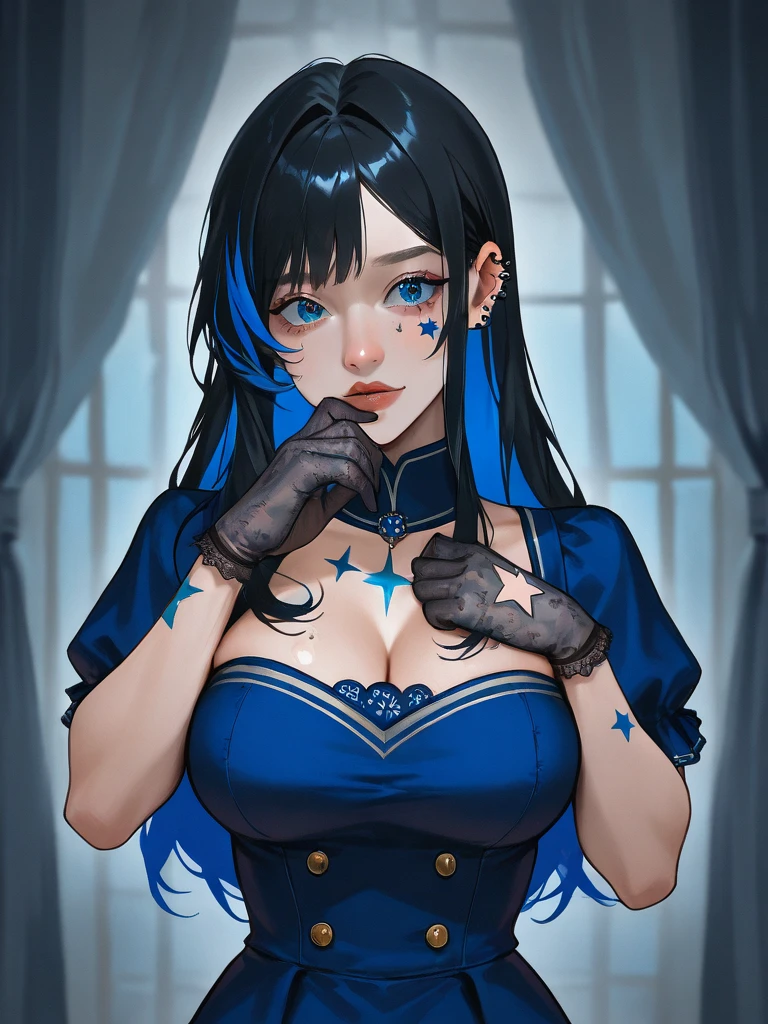 (masterpiece) (best quality) (detailed) , arcane Caitlyn, arcane art style, upper body: sexy, small waist, and