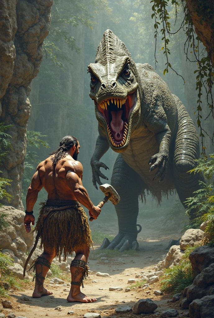 a group of primitive humans, one holding a knife, cutting meat from a dead sleep big chicken t-rex. Tilt shift photography. , detailed anatomy, detailed clothing, intricate details, highly detailed, award winning, masterpiece, 8k, photorealistic, dramatic lighting, moody atmosphere, earthy tones, gritty texture, rugged, realistic, cinematic.
