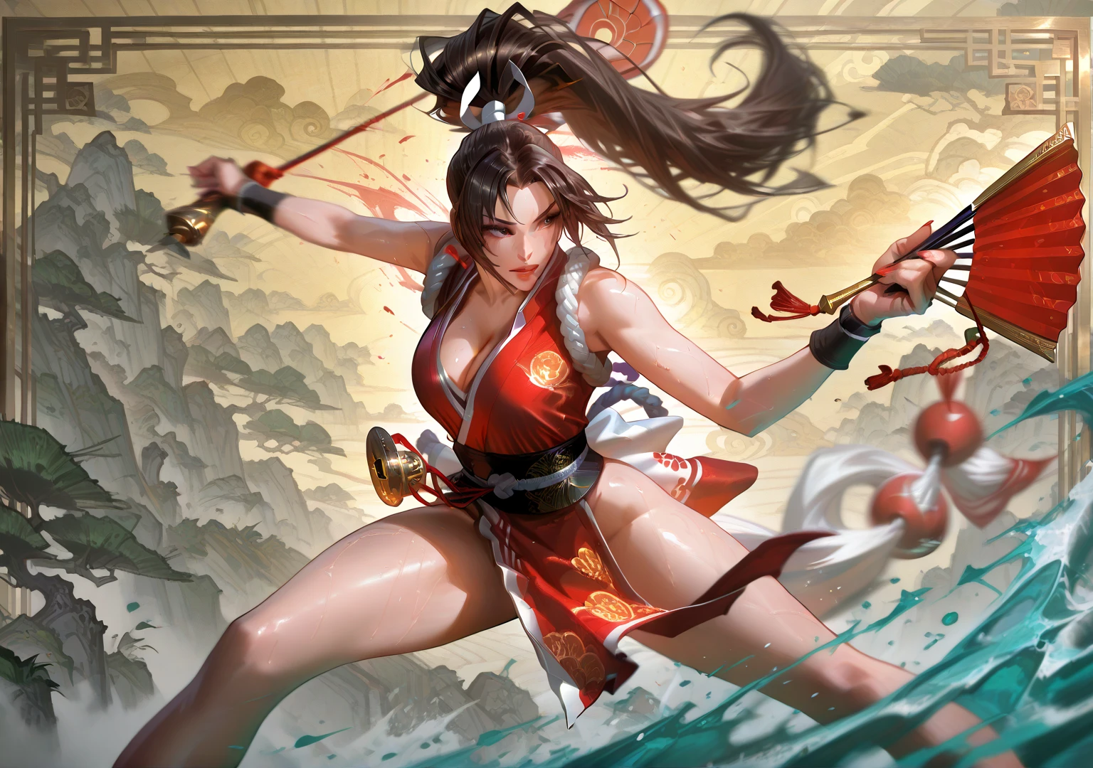 high quality,HD,16K,Sharp Line,1 Girl,fantasy, (Fire Spirits),Pretty Face, Large , Beautiful legs,In the mountains,Focus Girl,detailed Pretty Face,Detailed clothes,beautiful eyes,Cool,Sexy,Dyic Angle,穿着华服的神明Strike a pose拍照, Ancient mysterious sexy godde Traditional beauty woman, Beautiful female warrior god of war , Beautiful sexy goddess,rgeous role-playing, high, Beautiful young girl, Beautiful woman, 华丽Beautiful woman, Complex clothing,Chinese Mystical Aesthetics, Beautiful Asian ancient mysterious girl, Extremely detailed shot of the goddess, Jaw-dropping sexy beauty, Bigeasts deep ne belly button(butt), (bedr), (Sexy Gi, mastece, best quality, Bs, blush, Chest, clavicle, Eyebrows visible through hair, (Gradient red and gold hair), Jewelry, Long hair,Bright Eyes, ring, (solitary), illustration, fashionable, miss, Strike a pose, background, element, confident, Express, Accessories, majestic, striking, key point, Dynamic poses, ((plump)), (black))Woman in transparent dress,Viewer,(((Full breasts, Keeley University))),Slim waist,(Naosed,Bare waist), Long hair, extreme detailed details, 详细的fantasy艺术, Stunning character art, Beautiful and exquisite character art, Beautiful transparent dress, Very detailed, Large Breasts,Chest,Golden ratio figure,Beautiful figure,ide-angle shooting,Full body shot拍摄,Body close-up,Full body shot,Wearing a pleated tulle skirt,柔和动漫illustration, 柔和的深色background,Fujifilm XT3 Clear focus, f 5.6, High Detail, Clear focus,(Wearing openwork clothing),, (Natural light), (Tempting)translucent, Good velvet quality, Compared, Divine Light,, Silver hair, 天空background, Absolute Strength,Female Shinmei,穿着性感丝绸的Female Shinmei,,Large Breasts,Chest,Golden ratio figure,Beautiful figure,Ultra wle shooting,Full body shot,Body close-up,Full body shot, Wearing a tulle dress, Model shooting style, Large Breasts,饱满Chest,Golden ratio figure,Beautiful figure,(Extremely d CG 8k wallpaper unit), The most beautiful artistic photos in the world, , 8K 超HD, ) on the beach,Sexy lazy posture,Sexy seductive expression,best quality,masterpiece,Ulthigh resolution,(Ptical:1.4),original photo,Ultra-high resolution