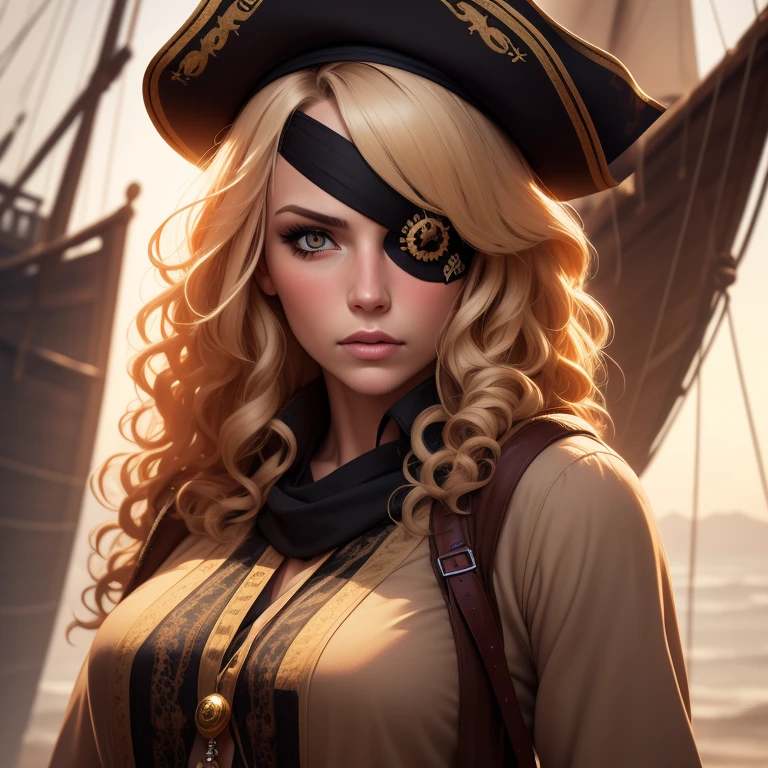 pirate, , photography,soft lighting, soft details, octane, artstation trending, ultra high detail, ultra realistic, cinematic,16k