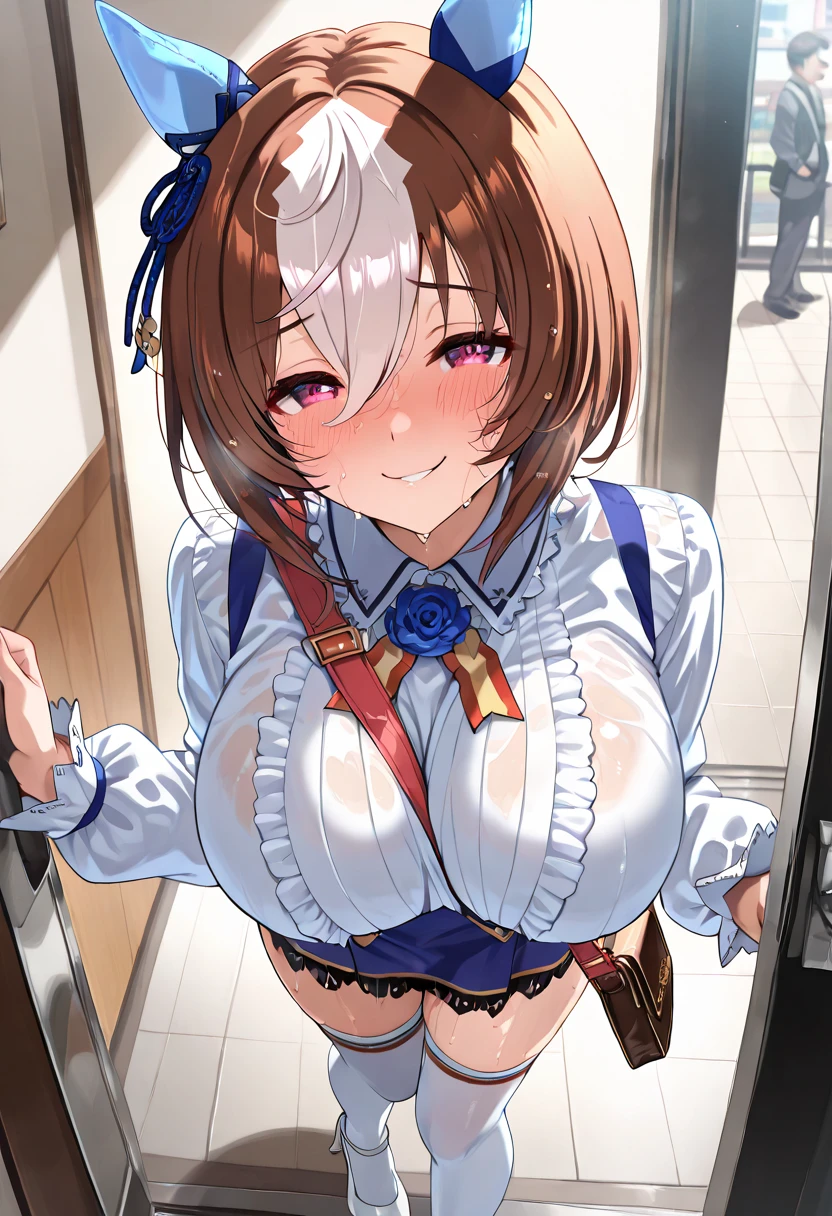 Mirai Kasuga, (Highest quality, 8k, masterpiece, Very detailed:1.2), (Lens flare, Particles of light, Shine), Big Breasts, smile, Open your mouth, masterpiece, Highest quality, Very detailed, High resolution, Very detailedなCG, (Official Art), Off the shoulder, White idol costume, White ruffle skirt, ((BTBS)), (Embarrassing:1.1), (blush:1.2), Open your mouth, ((Spread your legs)), (shout:1.1), (((nsfw:1.2))), ((Gang Rape, Two boys)), Nipples, From below, (((Lift your shirt))), (orgasm:1.2), charm, (shout:1.1), Sweat, Heavy breathing, Expansion Division, Missionaries, One boy, penis, Lie in, Vaginal, throw, Spread your legs, Sex, Vaginal,Sex