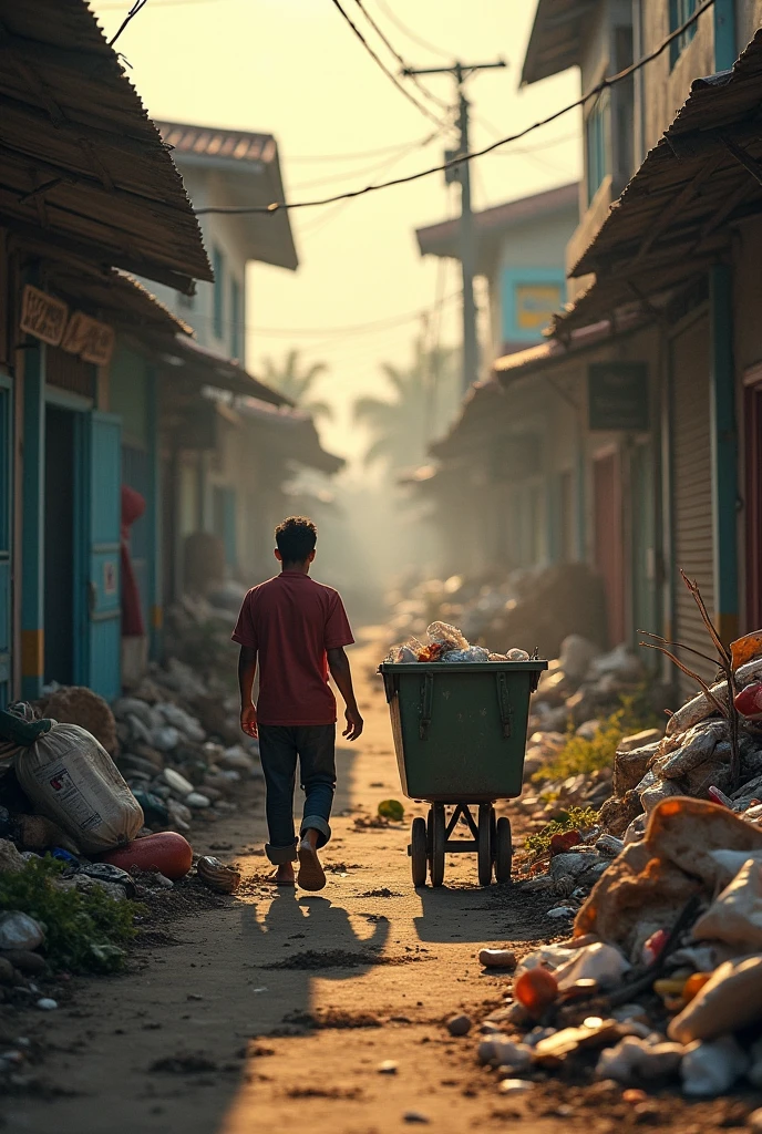 a pinoy backyard full of trash
