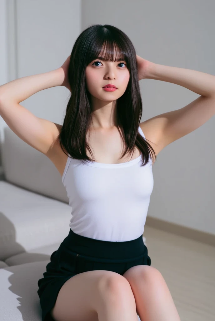 18 year old female nurse in white miniskirt