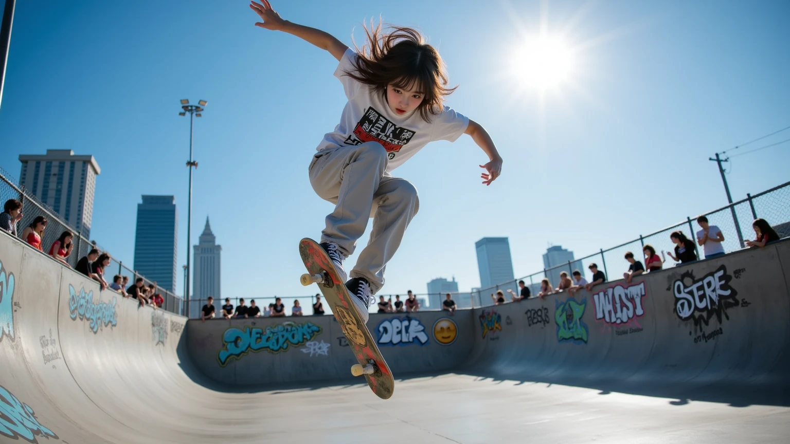 13 years old、Skateboarding、Women、Beautiful eyes、
