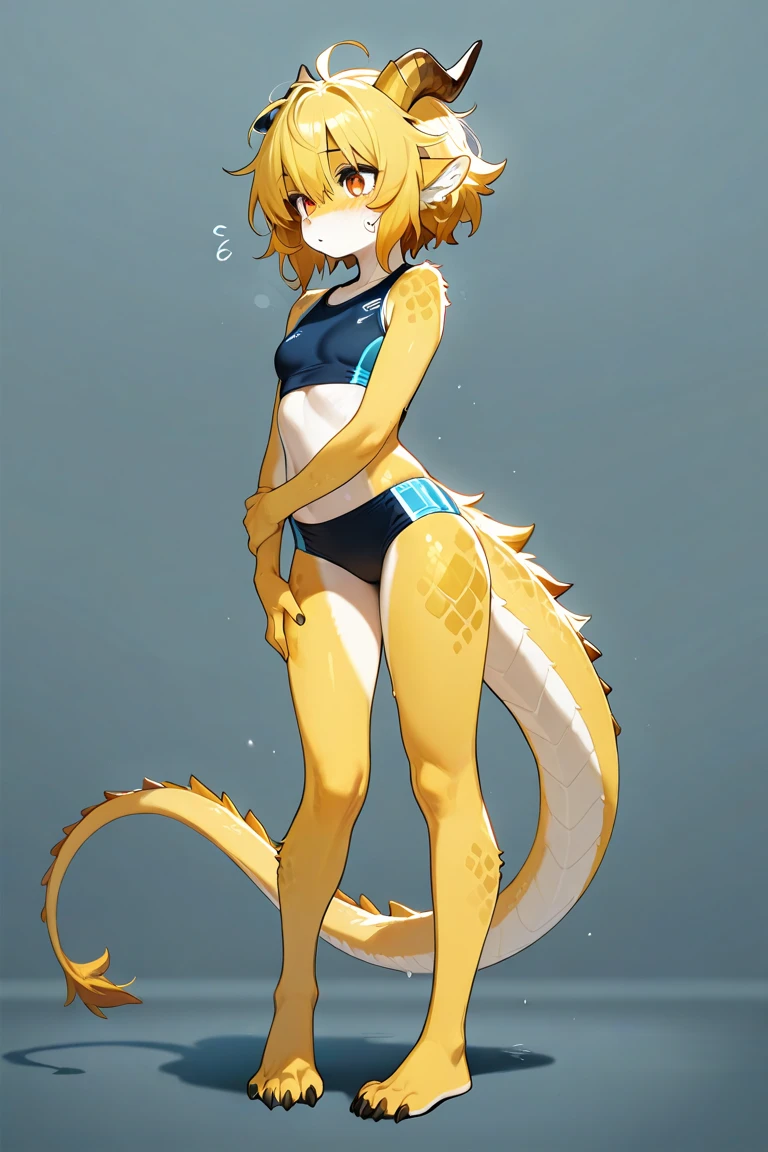 white background, full body, 1girl, solo, Standing:1.5, animal ears, white hair, black hair, short hair, large breasts, Abdominal muscles, tail, orange eyes, orange hair, multicolored hair, tiger girl, hair between eyes, tiger_ears, tiger_tail, orange-tinted_eyewear, tinted_eyewear, big breasts, evil smile, Shadows under feet, (((minibikini outfit:1.2)))