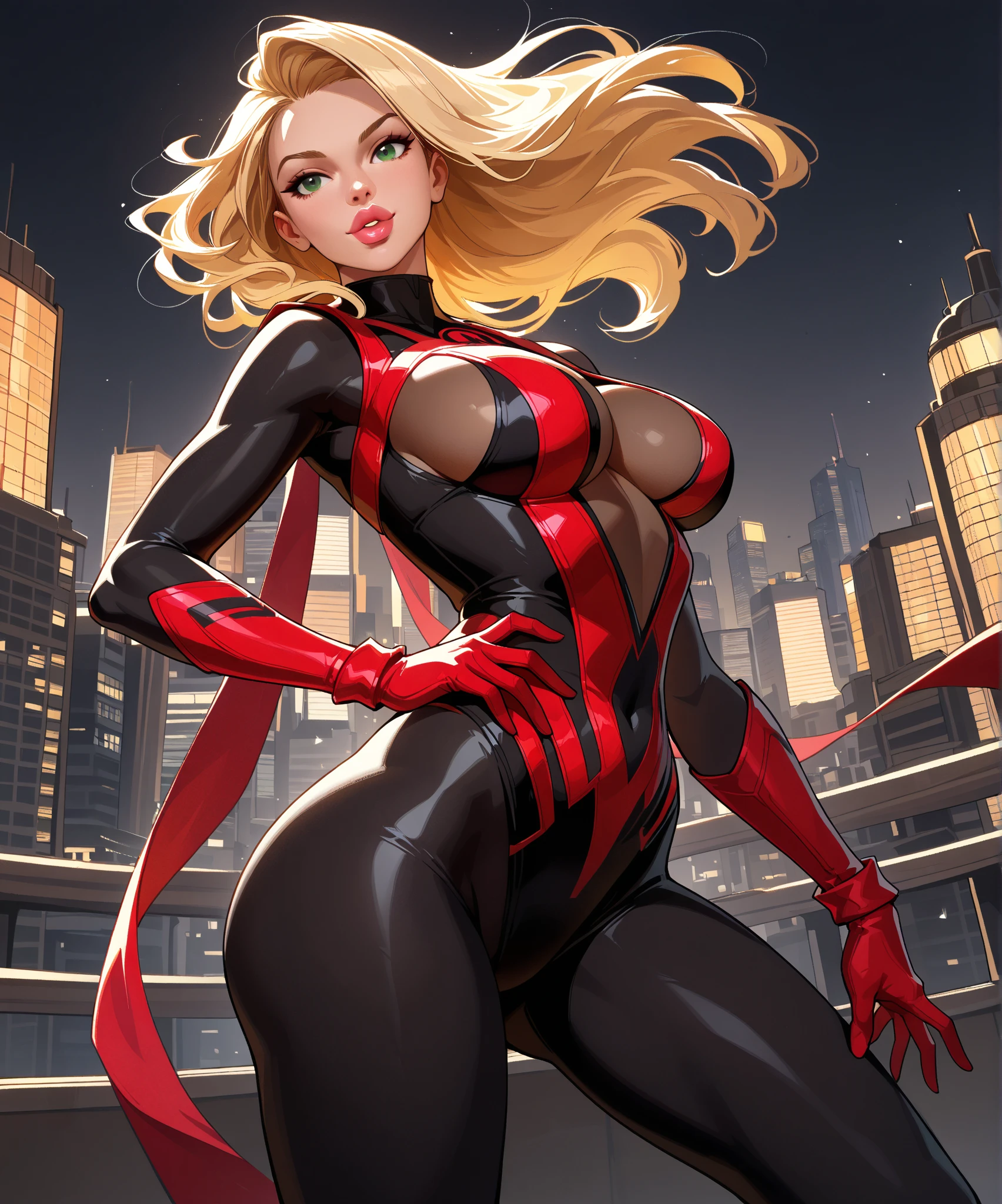 Three blonde women dressed as scarlet witch bleeding gorgeous and wet from behind with big, goosebumps ass in real-world mode picture --auto --s2