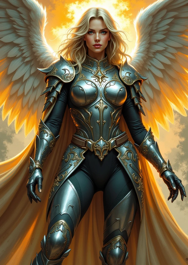 (1 girl), full bodyesbian,Saint Seiya Armor, Wearing the golden armor of an Aries,sexy armor, Detailed armor pattern,Bling armor,Gorgeous Hair in Long Purple,Plump breasts,gigantic cleavage breasts:1.6, Long hair,Shiny skin:1.4,primitive,tmasterpiece,ultra fine photos,,best qualtiy,超高分辨率,Photoreality,rays of sunshine,full-body portraits,stunningly beautiful,,dynamicposes,delicated face,Vibrant eyes,(seen from the side),Red and gold color scheme,Very detailed stone temple background,detailed face with,Detailed and complex busy background,Untidy,opulent,Highly detailed skin,Realistic details of skin,Visible Pore,tack sharp focus,volume fog,8K UHD,digital SLR camera,high qulity,filmgrain,White skin of the,photo-realism,DL, look from down, semi transparent