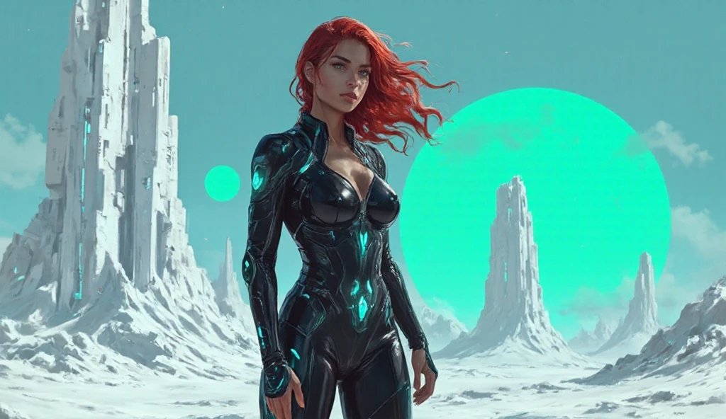 Scarlet Witch from Marvel photography, biomechanical, complex robot, full growth, hyper-realistic, insane small details, extremely clean lines, cyberpunk aesthetic, a masterpiece presented at Zbrush Central