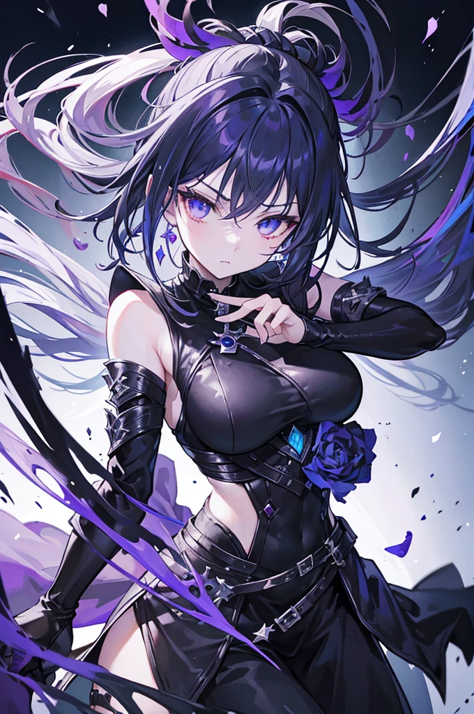 masterpiece, best quality, <lora:UCDM:0.5>, solo, 1girl, long hair, (multicolored hair:1.2), glowy eyes, intricate details, kudo, Ultra high quality, from side, <lora:add_detail:0.6>, <lora:wrenchfaeflare:0.85>, wrenchfaeflare, glowing, embroidery, accessories, necklace, earrings, (reflection), (broken glass:1.3), dark theme