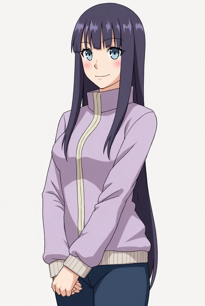 Young Hinata hyuga, nude, showing her 