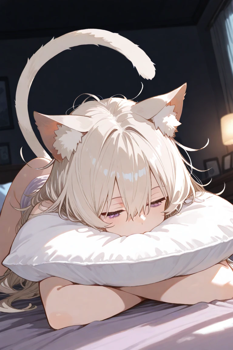 （masterpiece，best quality），my own, The Beast, , (适合任何Pillow背景的光影））, 穿着pajamas可爱女孩在Pillow上摆姿势 ，pajamas，Nature,, (blush),a smile，Pillow头,（很多Pillow），Soft cushion，（canopy bed），Soft pillow quotation，（Pillow损坏），很多Pillow，（Crotch rubbing），（（Pillow驼峰）），（Pillow），（A tail），，（粉色Pillow），（Love around the protagonist），Steam，（Pillow头），（），（豪华Pillow），（Pillow），（palace），（Palace bedroom），（Pillow），柔软的Pillow，，（Classical European style bedroom ），（excited，shy person，Lack of expressiveness，），，pillow humping,mia,tiger tail,tiger ears,Tiger pattern，，Sweat，，Sweaty，Body swing，身体Shaking lines，Shaking lines，best quality, masterpiece, ((Maximum resolution)), artwork, ，,,(Interior of the palace),(In the bedroom at night),(Deluxe Rococo Canopy King Bed),On a big and spacious bed,(the 女孩 is lying on the bed),Before bedtime,,,Luxurious curtains with ornate ruffles and ribbons surround the bed,((((There are many pillows piled on the bed)))),Detail of Quilt,Detailed bed sheets,Ruffled Bed Skirt,Deep Bed,Background with depth,pajamas , ((((大量的Pillow))))，peeing，squatting，water,urine,Shaking lines，wetting pillows,Flowing liquid，Violent body shaking，剧烈Shaking lines，详细的软Pillow,,（女孩正躺在许多柔软的Pillow上,周围有许多Pillow），(Pillow上有液体），Sweat，saliva，Splashing urine，Pillow上和床上有水迹,ArIn,illyamizugi,bikini,swimsuit,aqua_bikini,side-tie_bikini_bottom,front-tie_top,green_bikini,white_sarong,