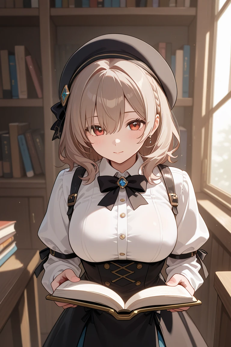 Female Doll、adult、?????????????、Open the ?????、Gold-rimmed glasses、Braided Hair、Pottery body、Luo Ling humanoid、Doll body、Machine structure、humanoid、Expressionleselancholy、dark、Low saturation、Low Contrast、Sepia、Faded colors、Glass-like eyeballaid clothes、Apron dress、Exposed ?????????