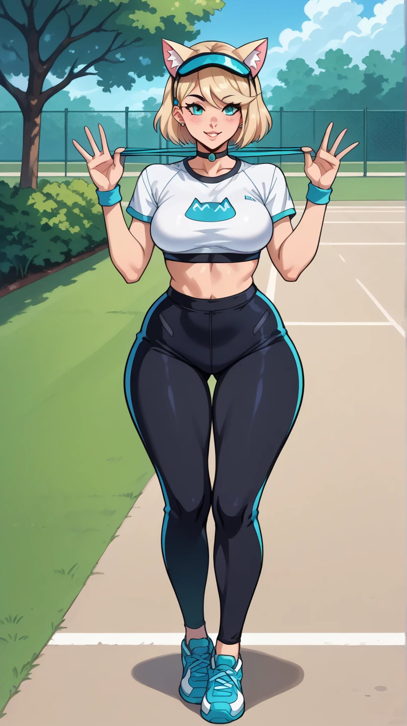 score_9, score_8_up, score_7_up, 1girl, solo, pov, pov hands, holding money, toned, park, standing on one leg, wide hips, from side, thighs, sweat, medium breasts, track pants, compression shirt, sleeveless, tomboy, eyelashes, black hair, freckles, green eyes, running, confused, motion lines, park, outdoors, depth of field, blurred background, detailed background, cowboy shot, blush, looking at viewer, knee up, armpits, <lora:csr_pd_unet_t2:1.0>