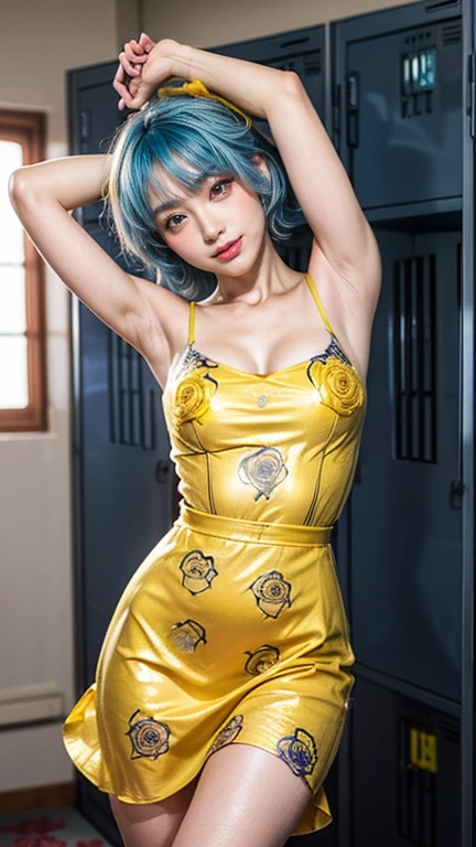 <lora:betterCuteAsian03:0.3>, woman posing for a photo, (wearing deep_v-neck_dress), (shaved, colored_buzzcut_hairstyle:1.3),
good hand,4k, high-res, masterpiece, best quality, head:1.3,((Hasselblad photography)), finely detailed skin, sharp focus, (cinematic lighting), night, soft lighting, dynamic angle, [:(detailed face:1.2):0.2],(((5 stars hotel))),  <lora:deep_v-neck_dress:0.5> , <lora:colored_buzzcut_hairstyle-10:0.45>