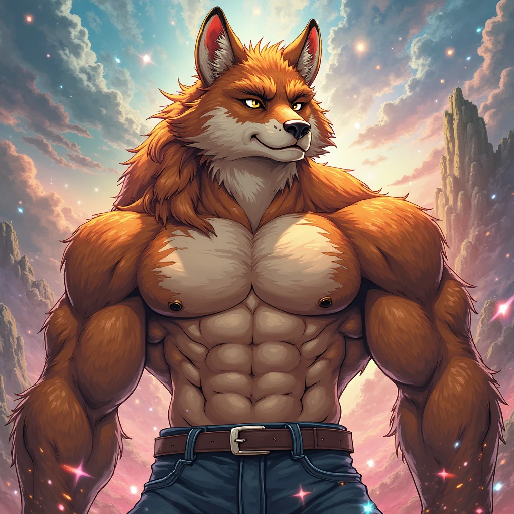 ((anthropomorphic Deer)) with He has all black eyes
Brown fur bright random white spots and muscular And antlers , big chest, day, sexy, sensual, detailed, uploaded to e621, beautiful and detailed portrait of an anthropomorphic Deer with He has all black eyes
Brown fur bright random white spots and muscular And  antlers ((male ))) kenket, Ross Tran, ruan jia, uploaded to e621, zaush, foxovh, movie lighting,, muscular toned, muscles, muscular build,, (( with stars and a space background looking off towards the distance at some entity that is in the background with an angry expression)) , wearing only pants, anthropomorphic